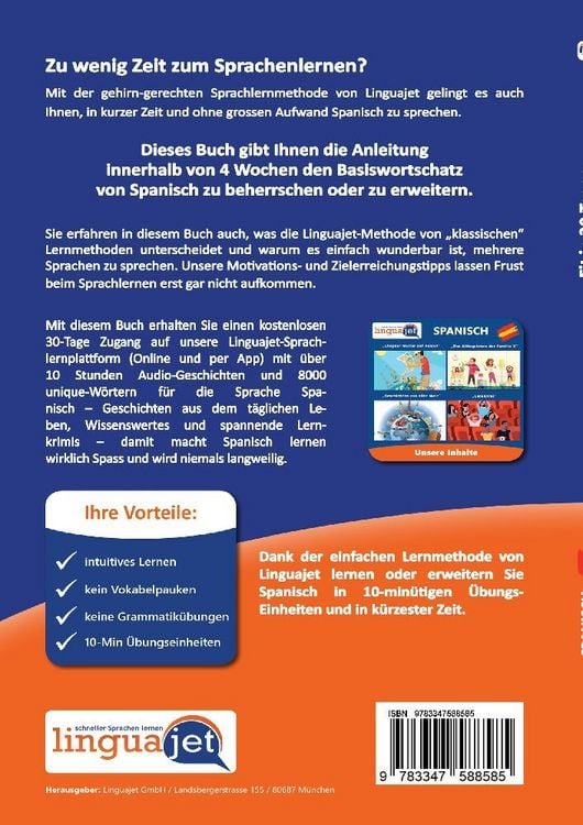 Produktbild: Spanisch lernen - in 30 Tagen zum Basiswortschatz