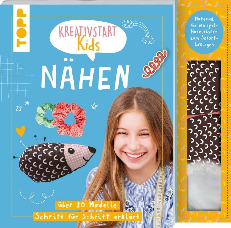 Produktbild: Kreativstart Kids N&auml;hen. Anleitungsbuch und Material