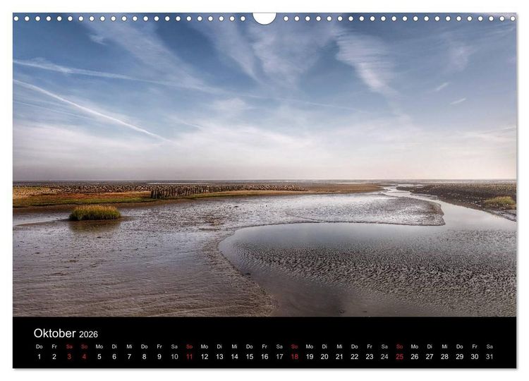 Produktbild: Zeit f&uuml;r... Insel Neuwerk - Himmel, Deiche, Watt und Meer (Wandkalender 2026 DIN A3 quer), CALVENDO Monatskalender