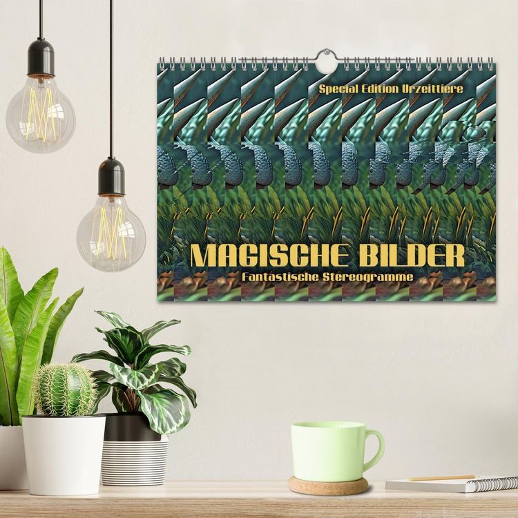 Produktbild: Magische Bilder - fantastische Stereogramme (Wandkalender 2026 DIN A4 quer), CALVENDO Monatskalender