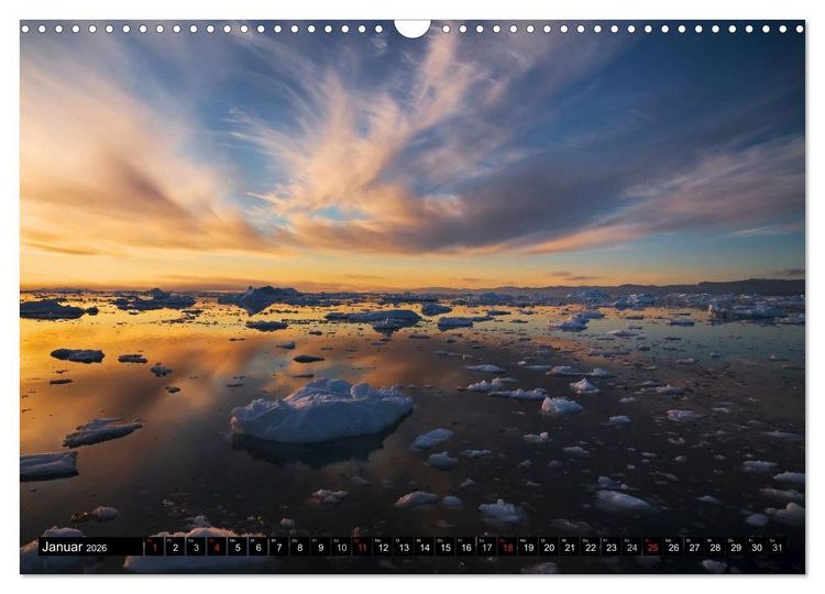 Produktbild: Ilulissat Eisfjord, Gr&ouml;nland. EIS - FORM UND LICHT (Wandkalender 2026 DIN A3 quer), CALVENDO Monatskalender