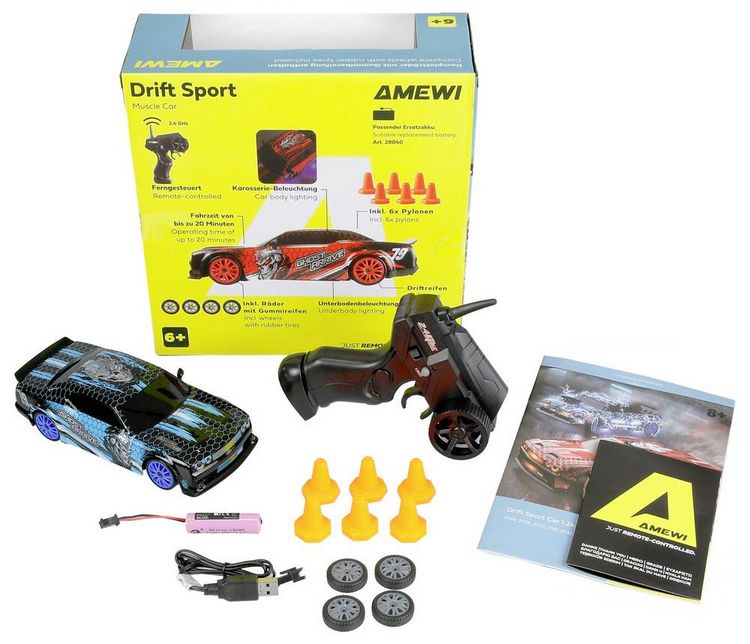 Produktbild: Amewi RC-Modell Blau 1:24 RC Modellauto Elektro