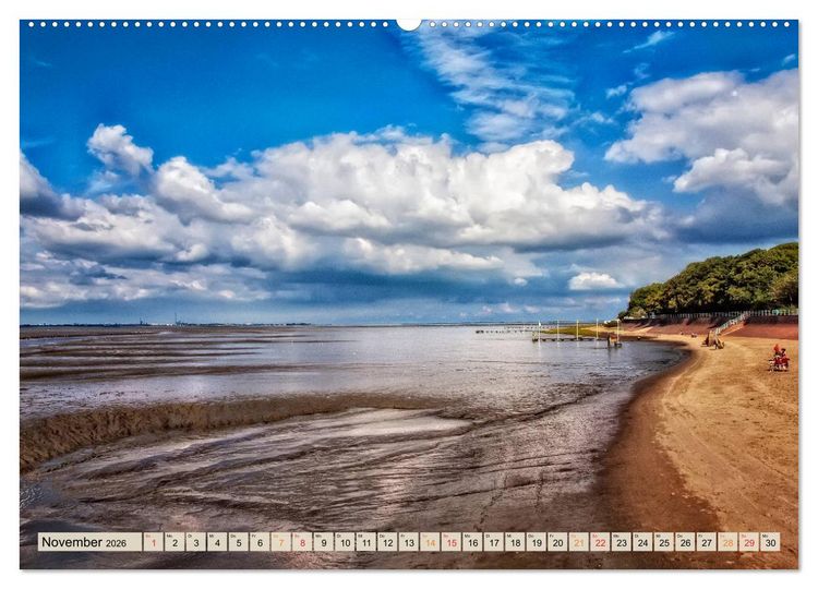 Produktbild: Friesland - Nordseebad Dangast (Wandkalender 2026 DIN A2 quer), CALVENDO Monatskalender