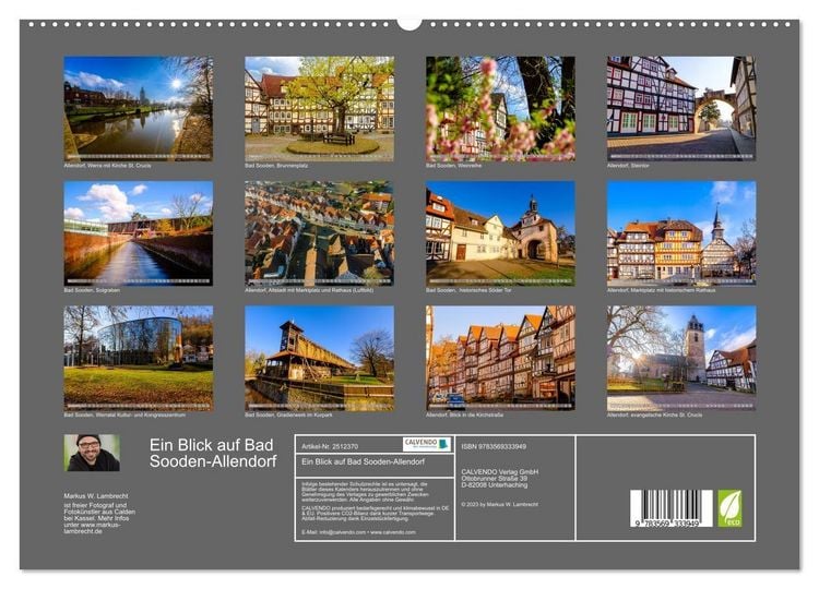 Produktbild: Ein Blick auf Bad Sooden-Allendorf (hochwertiger Premium Wandkalender 2027 DIN A2 quer), Kunstdruck in Hochglanz