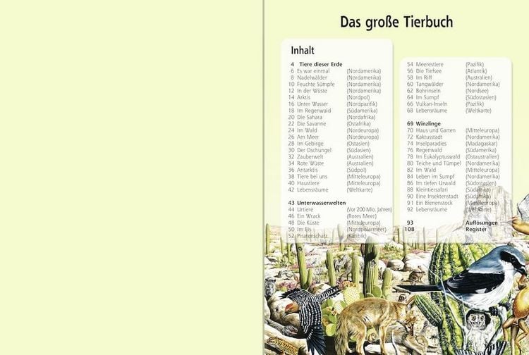 Produktbild: Das gro&szlig;e Tierbuch