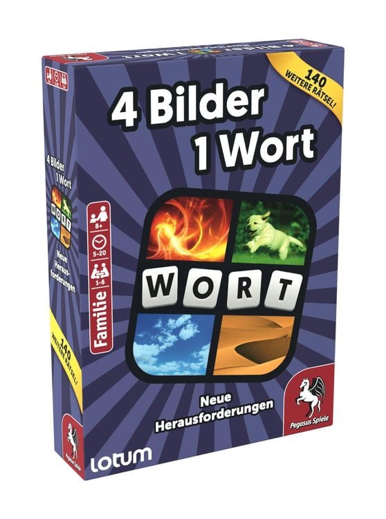 Produktbild: Pegasus 18334G - 4 Bilder 1 Wort, Neue Herausforderungen, Kartenspiel