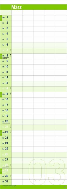 Produktbild: Allround-Familienplaner Vertical Kalender 2027