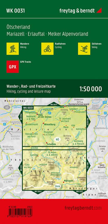 Produktbild: freytag & berndt Wanderkarte WK 0031 &Ouml;tscherland, Mariazell - Erlauftal - Melker Alpenvorland 1:50.000