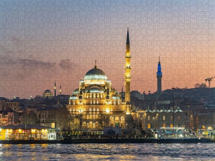 Produktbild: CALVENDO Puzzle Die Neue Moschee Istanbul | 1000 Teile Lege-Gr&ouml;&szlig;e 64x48cm Foto-Puzzle f&uuml;r gl&uuml;ckliche Stunden