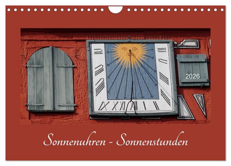 Produktbild: Sonnenuhren - Sonnenstunden (Wandkalender 2026 DIN A4 quer), CALVENDO Monatskalender