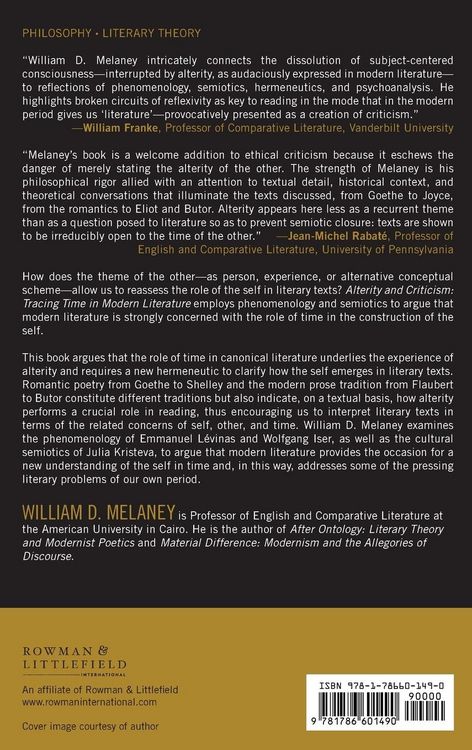 Produktbild: Alterity and Criticism