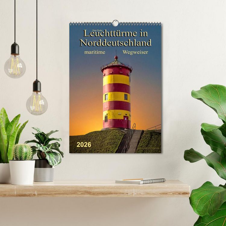 Produktbild: Norddeutsche Leuchtt&uuml;rme - maritime Wegweiser (Wandkalender 2026 DIN A3 hoch), CALVENDO Monatskalender