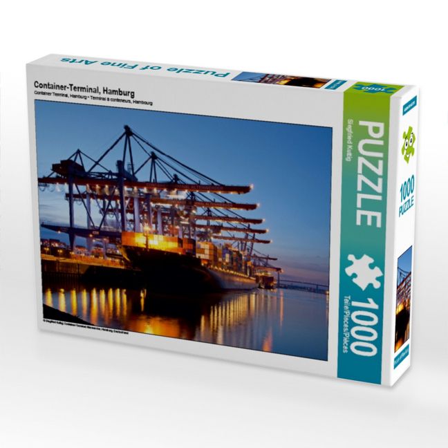Produktbild: CALVENDO Puzzle Container-Terminal, Hamburg | 1000 Teile Lege-Gr&ouml;&szlig;e 64x48cm Foto-Puzzle f&uuml;r gl&uuml;ckliche Stunden