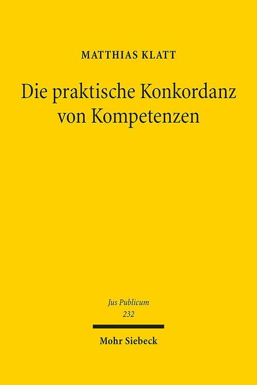 Produktbild: Die praktische Konkordanz von Kompetenzen