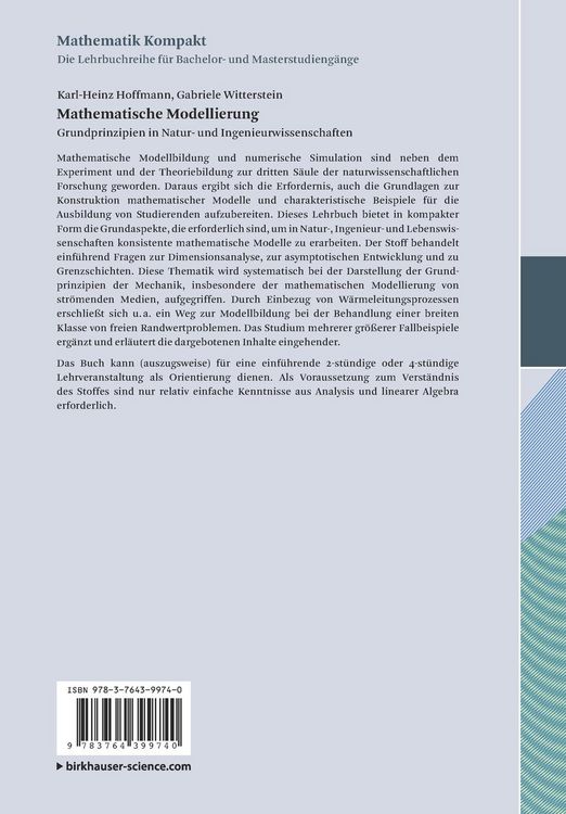 Produktbild: Mathematische Modellierung