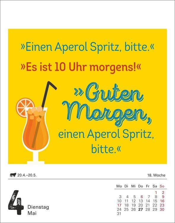 Produktbild: Lange Rede kurzer Gin Tagesabrei&szlig;kalender 2027 - Der Spr&uuml;che-Kalender