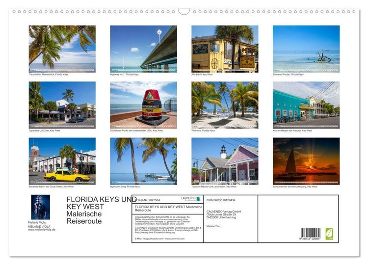 Produktbild: FLORIDA KEYS UND KEY WEST Malerische Reiseroute (Wandkalender 2026 DIN A2 quer), CALVENDO Monatskalender