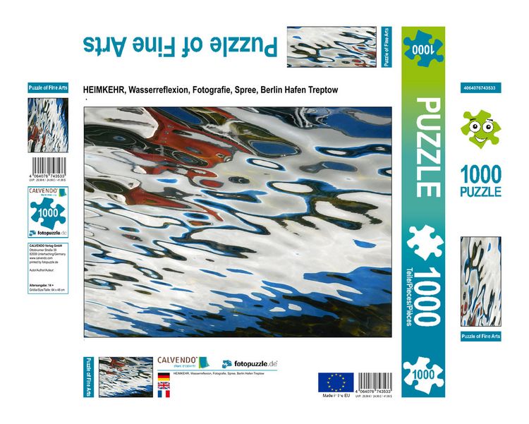 Produktbild: CALVENDO Puzzle HEIMKEHR, Wasserreflexion, Fotografie, Spree, Berlin Hafen Treptow | 1000 Teile Lege-Gr&ouml;&szlig;e 64x48cm Foto-Puzzle f&uuml;r gl&uuml;ckliche Stunden