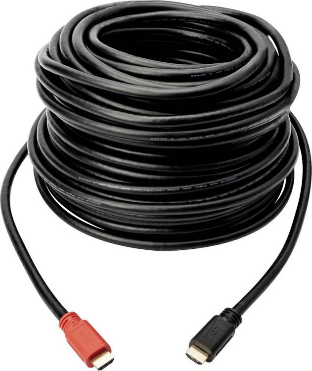 Produktbild: Digitus HDMI Anschlusskabel HDMI-A Stecker, HDMI-A Stecker 20.00 m Schwarz AK-330105-200-S vergoldete Steckkontakte HDMI-Kabel