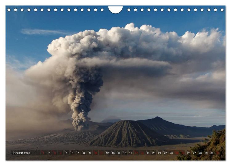 Produktbild: Vulkane - Magma, Lava, Eruptionen (Wandkalender 2026 DIN A4 quer), CALVENDO Monatskalender