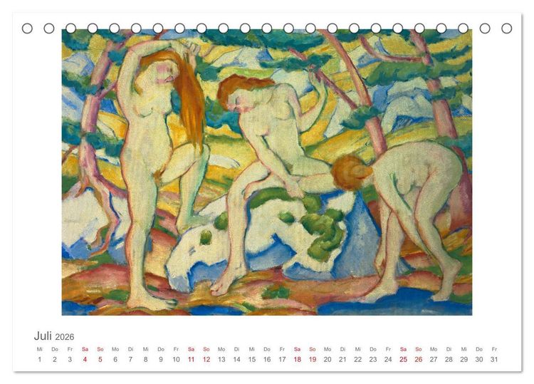 Produktbild: Franz Marc 2026 (Tischkalender 2026 DIN A5 quer), CALVENDO Monatskalender