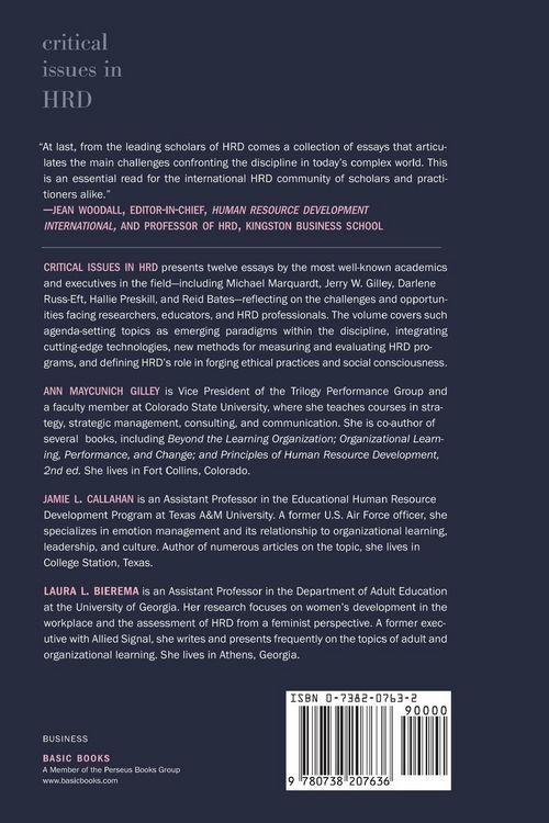 Produktbild: Critical Issues in Hrd