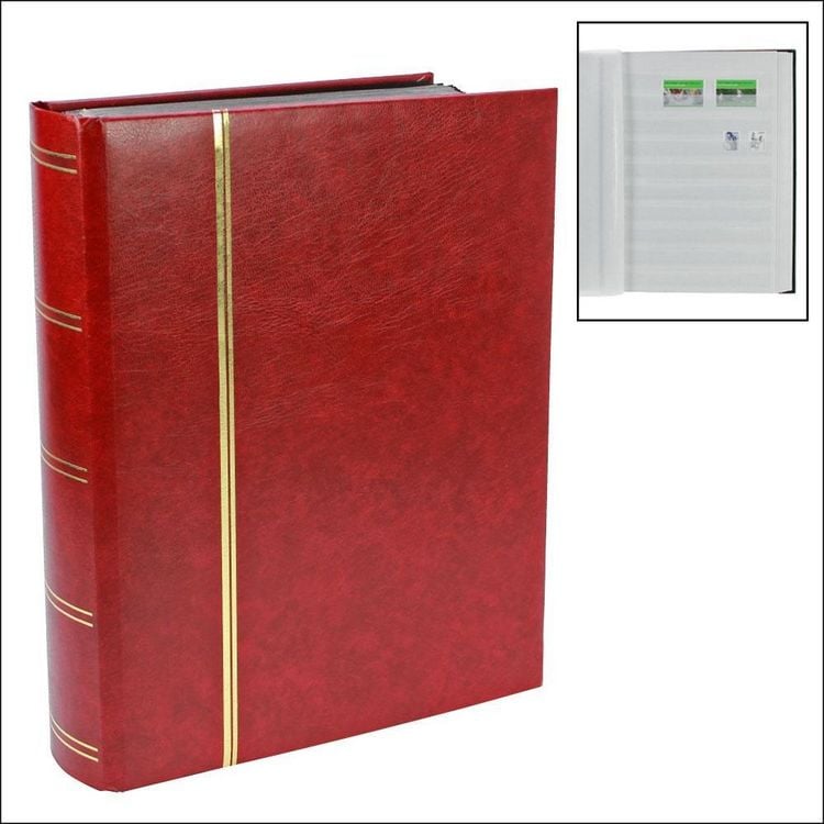 Produktbild: Briefmarkensammelalbum, weinroter Einband