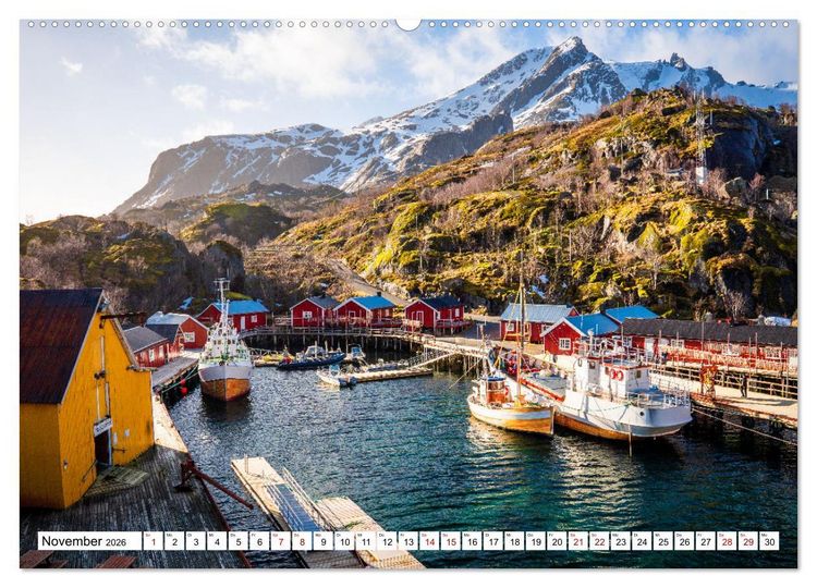 Produktbild: Lofoten - Eine Reise durch Nordnorwegen (Wandkalender 2026 DIN A2 quer), CALVENDO Monatskalender