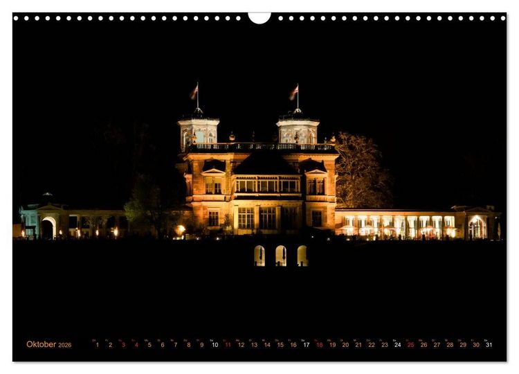 Produktbild: Eine Nacht in Dresden (Wandkalender 2026 DIN A3 quer), CALVENDO Monatskalender