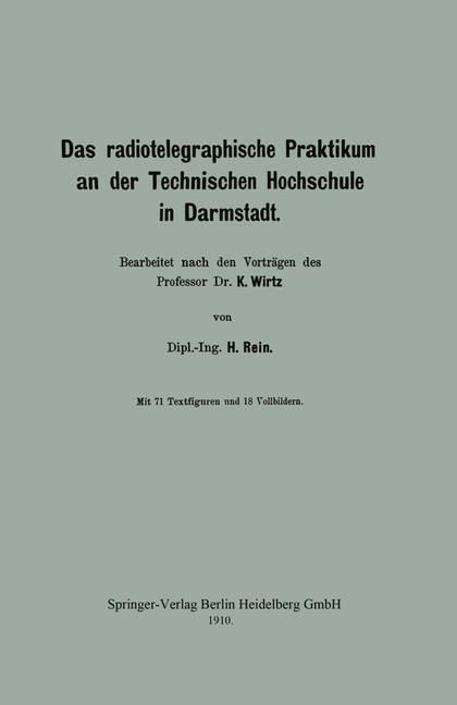 Produktbild: Das radiotelegraphische Praktikum an der Technischen Hochschule in Darmstadt