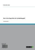 Produktbild: Was ist das Eigentliche der Sozialp&auml;dagogik?