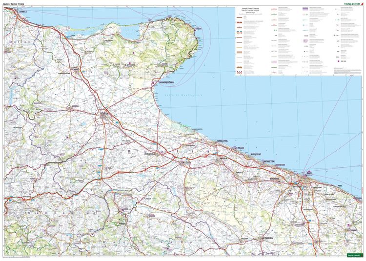 Produktbild: Freytag & berndt Stra&szlig;enkarte Apulien 1:150.000