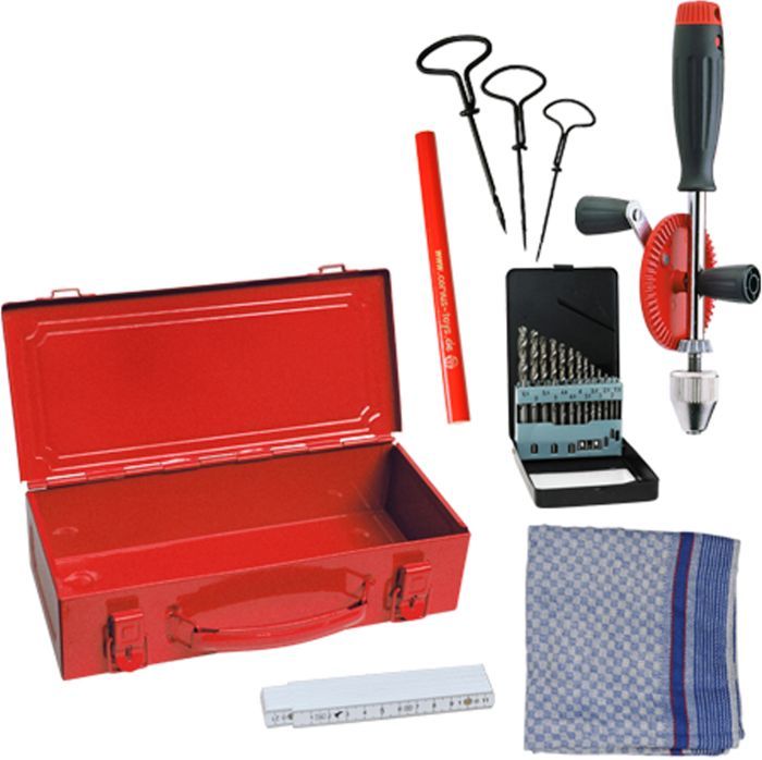 Produktbild: Corvus A600332 - Werkzeug Set Metall Box, rot, Werkzeugkoffer