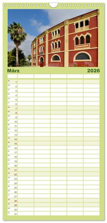 Produktbild: Familienplaner 2026 - Extremadura Spanien mit 5 Spalten (Wandkalender, 21 x 45 cm) CALVENDO