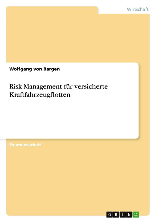 Produktbild: Risk-Management f&uuml;r versicherte Kraftfahrzeugflotten