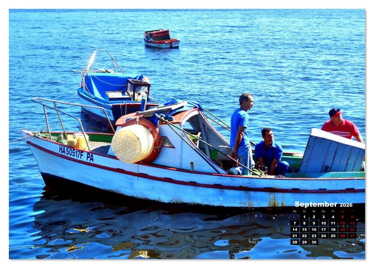 Produktbild: Pescadores - Fischer in Havanna (Tischkalender 2026 DIN A5 quer), CALVENDO Monatskalender