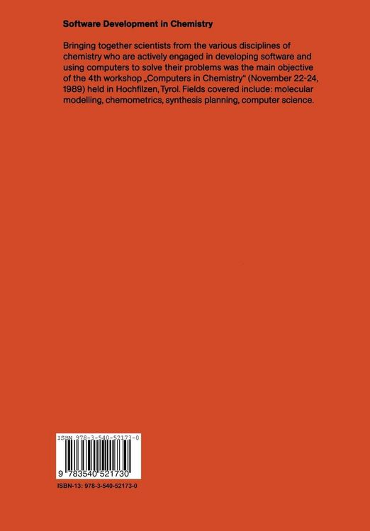 Produktbild: Software Development in Chemistry 4