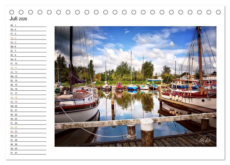 Produktbild: Friesland - am Vareler Hafen (Tischkalender 2026 DIN A5 quer), CALVENDO Monatskalender