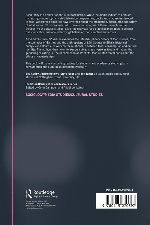 Produktbild: Food and Cultural Studies