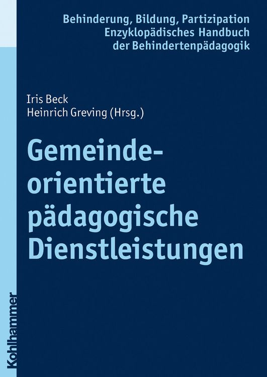 Produktbild: Gemeindeorientierte p&auml;dagogische Dienstleistungen