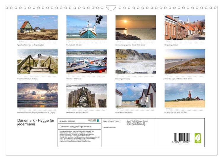 Produktbild: D&auml;nemark - Hygge f&uuml;r jedermann (Wandkalender 2026 DIN A3 quer), CALVENDO Monatskalender