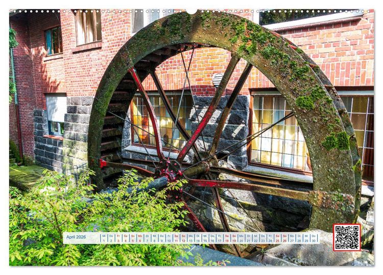 Produktbild: Wasserm&uuml;hlen Panorama Niederrhein Br&uuml;ggen-Wegberg (hochwertiger Premium Wandkalender 2026 DIN A2 quer), Kunstdruck in Hochglanz