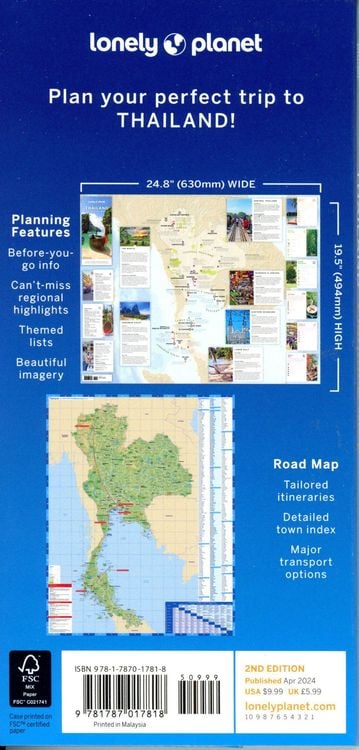 Produktbild: Lonely Planet Thailand Planning Map