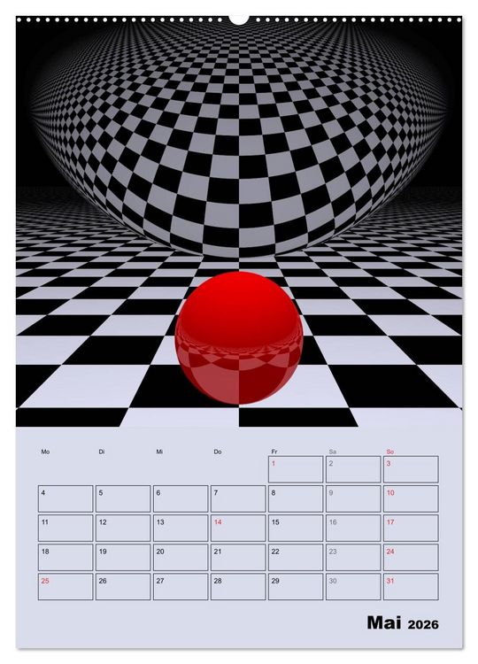 Produktbild: OpArt und mehr (hochwertiger Premium Wandkalender 2026 DIN A2 hoch), Kunstdruck in Hochglanz