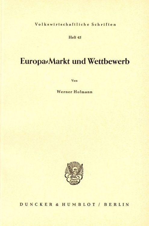 Produktbild: Europa-Markt und Wettbewerb.