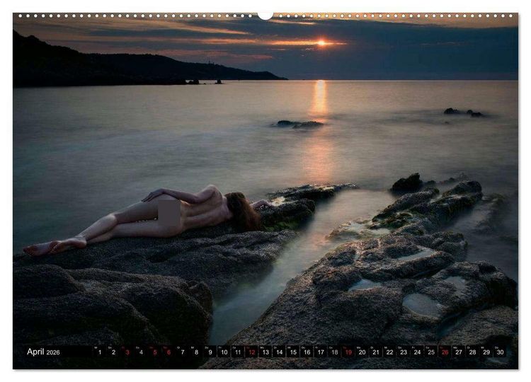 Produktbild: C&ocirc;te d'Azur - Landschaftsaktbilder in der Natur (Wandkalender 2026 DIN A2 quer), CALVENDO Monatskalender