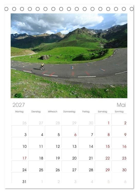 Produktbild: Tischplaner 2027 - Pyren&auml;enp&auml;sse mit dem Rennrad 2027 (A5 Tischkalender zum Aufstellen) CALVENDO