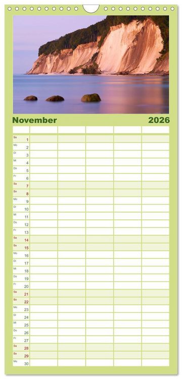 Produktbild: Familienplaner 2026 - R&uuml;gen - Jasmund Nationalpark mit 5 Spalten (Wandkalender, 21 x 45 cm) CALVENDO
