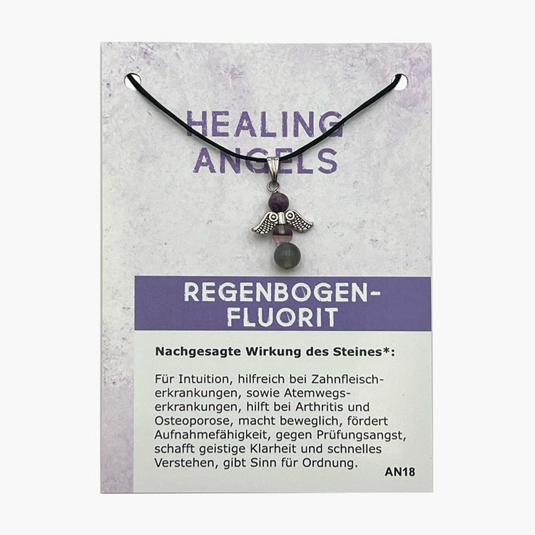 Produktbild: Regenbogenfluorit Minicard Healing Angels
