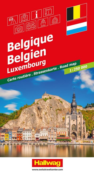 Produktbild: Hallwag Strassenkarte Belgien 1:250.000